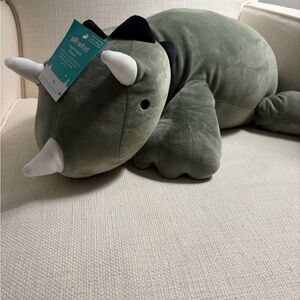 NWT Green Dinosaur Plush Pillow by Pillowfort, Sensory